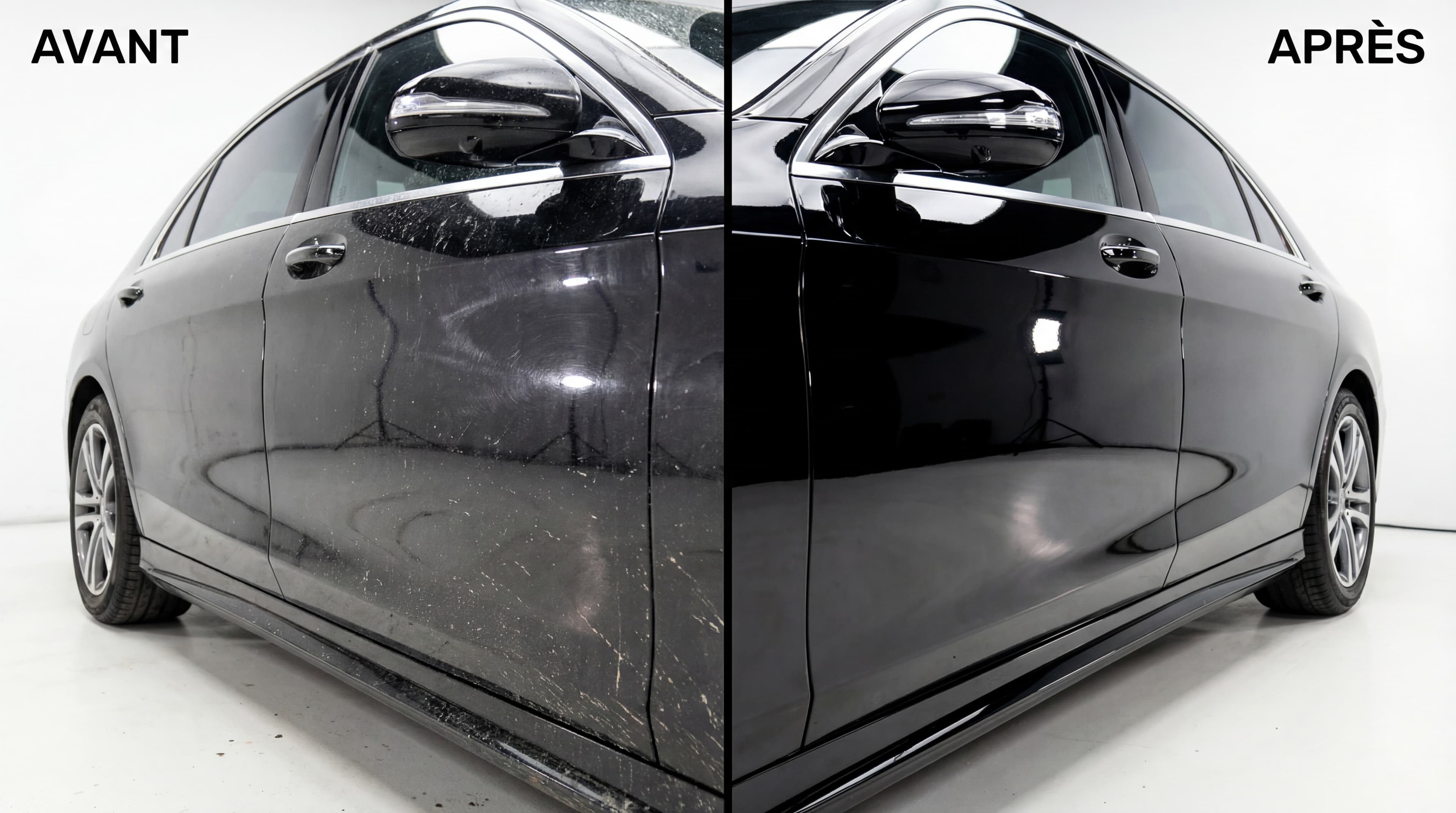 Avant / après carrosserie — lavage vapeur